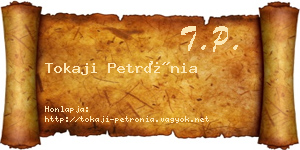Tokaji Petrónia névjegykártya